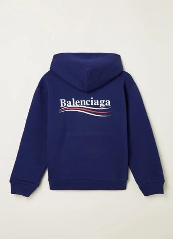 BALENCIAGA HOODIE - WAVE LOGO (NAVY)