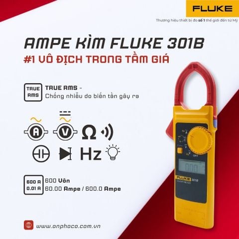 Ampe kìm đo dòng AC FLUKE 301B