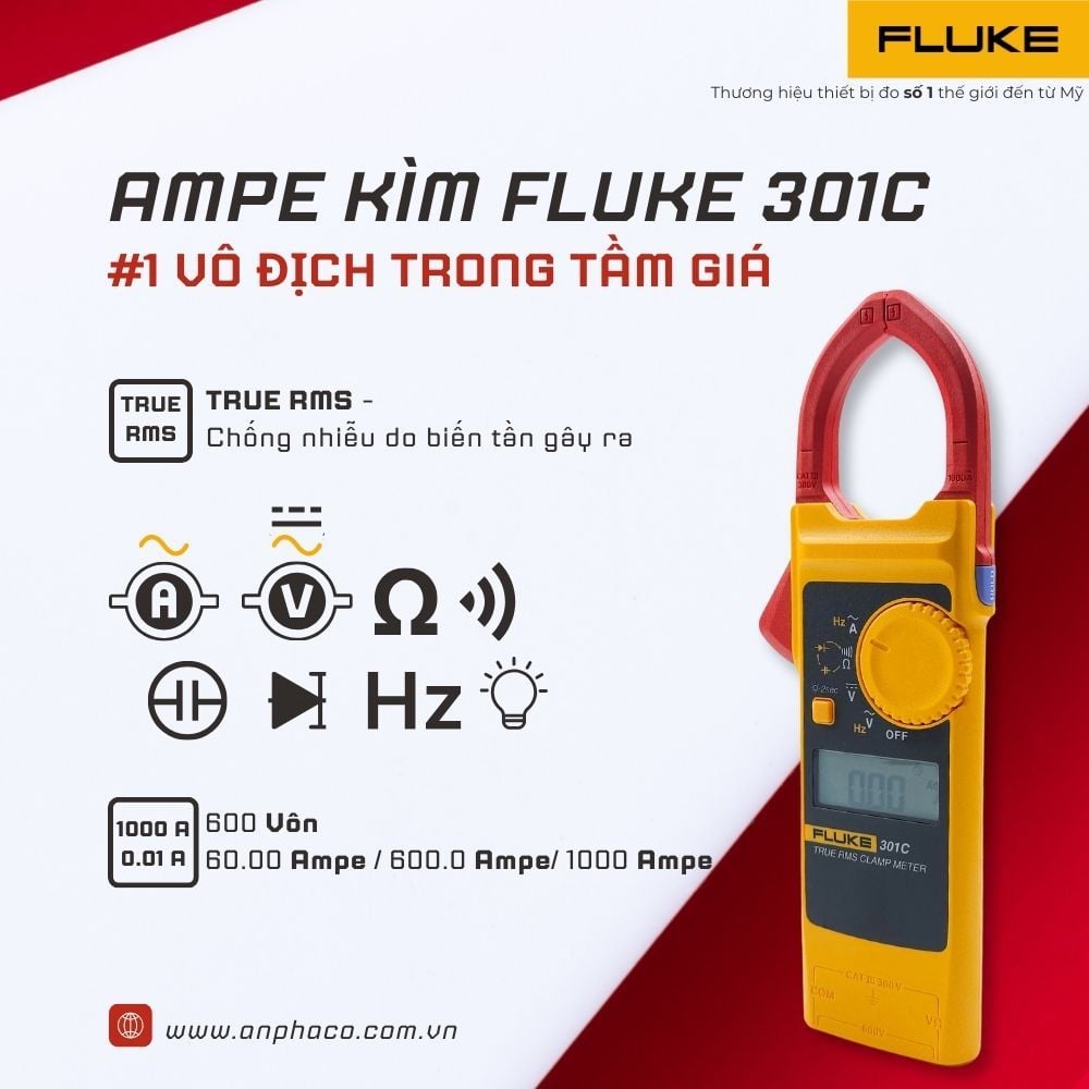 Ampe kìm đo dòng AC FLUKE 301C