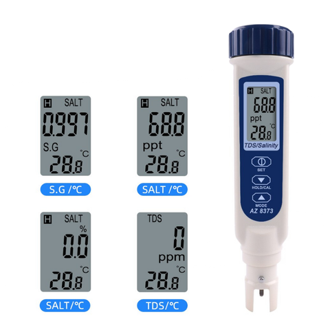 Bút đo độ mặn, TDS AZ 8373 (0~9999 ppm/ 1.0~100.0 ppt)