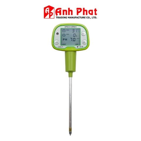 Máy đo pH đất, nhiệt độ, độ ẩm, ánh sáng APECH SPM-9 (4-in-1)