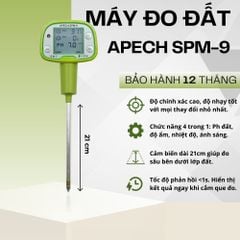 Máy đo pH đất, nhiệt độ, độ ẩm, ánh sáng APECH SPM-9 (4-in-1)