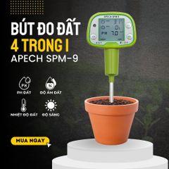 Máy đo pH đất, nhiệt độ, độ ẩm, ánh sáng APECH SPM-9 (4-in-1)