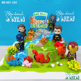  Bánh Sinh Nhật Siêu Anh Hùng Và Công Viên Khủng Long (BB-001-335) 
