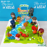  Bánh Sinh Nhật Siêu Anh Hùng Và Công Viên Khủng Long (BB-001-335) 