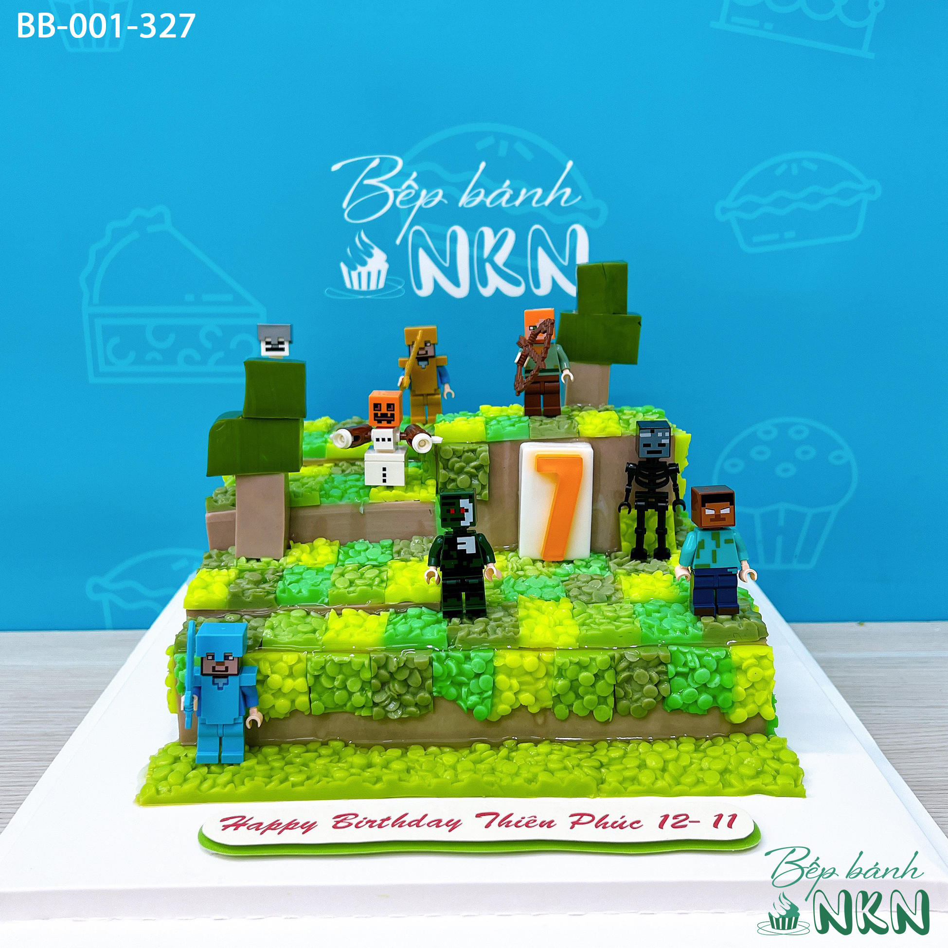 Bánh kem bơ chủ đề minecraft  Tiny Pretty Cake