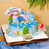  Bánh Sinh Nhật Sinh Vật Biển (BB-001-474) 