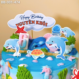  Bánh Sinh Nhật Sinh Vật Biển (BB-001-474) 