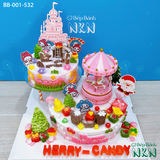  Tháp Bánh Sinh Nhật Noel 2 Tầng (BB-001-532) 