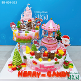  Tháp Bánh Sinh Nhật Noel 2 Tầng (BB-001-532) 