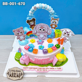  Bánh Sinh Nhật Baby Three Bé Gái (BB-001-670) 