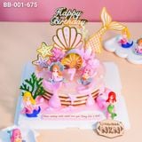  Bánh Sinh Nhật Tiên Cá Tone Hồng (BB-001-675) 