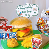  Bánh Sinh Nhật Burger Chủ Đề One Piece (BB-001-690) 