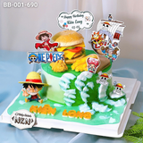  Bánh Sinh Nhật Burger Chủ Đề One Piece (BB-001-690) 