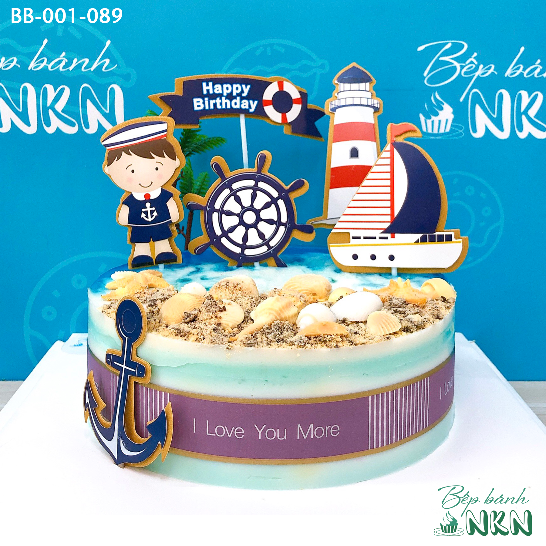 Bánh kem nàng tiên cá và đại dương xinh xắn tặng bé gái
