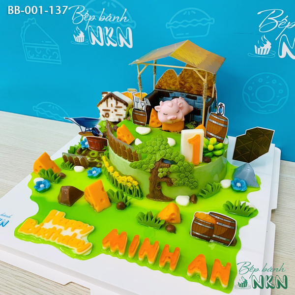  Bánh Sinh Nhật Cho Bé Tuổi Sửu (BB-001-137) 