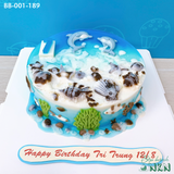  Bánh Sinh Nhật Cho Bé Mẫu Đại Dương Cá Heo (BB-001-189) 