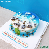  Bánh Sinh Nhật Cho Bé Mẫu Đại Dương Cá Heo (BB-001-189) 
