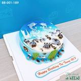  Bánh Sinh Nhật Cho Bé Mẫu Đại Dương Cá Heo (BB-001-189) 