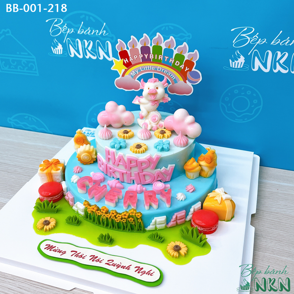  Bánh Sinh Nhật 2 Tầng Cho Bé Tuổi Sửu (BB-001-218) 