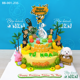  Bánh Sinh Nhật Thiên Nga Trắng Giữa Vương Quốc Khỉ (BB-001-235) 