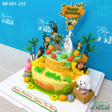  Bánh Sinh Nhật Thiên Nga Trắng Giữa Vương Quốc Khỉ (BB-001-235) 