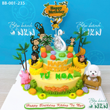  Bánh Sinh Nhật Thiên Nga Trắng Giữa Vương Quốc Khỉ (BB-001-235) 