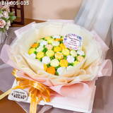  Bánh Bó Hoa Hồng Trà Nụ Tone Vàng (BH-005-035) 