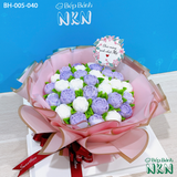  Bánh Bó Hoa Hồng Trà Nụ Tone Tím (BH-005-040) 