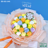  Bánh Bó Hoa Hồng Búp Tone Cam (BH-005-049) 