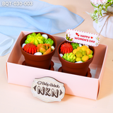  Hộp Quà 2 Chậu Bánh Sen Đá Kèm Xẻng (BQT-030-003) 