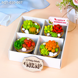  Hộp Quà 4 Cupcake Sen Đá (BQT-030-007) 