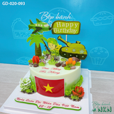  Bánh Sinh Nhật  Mẫu Chú Bộ Đội (GD-020-093) 