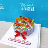  Bánh Agar Sinh Nhật Trái Cây Mix Tone Tím LiLac (GD-020-103) 