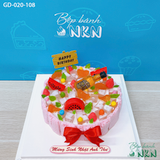  Bánh Sinh Nhật Trái Cây Mix Tone Hồng (GD-020-108) 