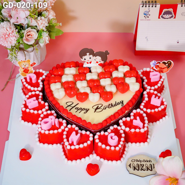 Set Bánh Sinh Nhật Trái Tim Đặc Biệt (GD-020-109) 