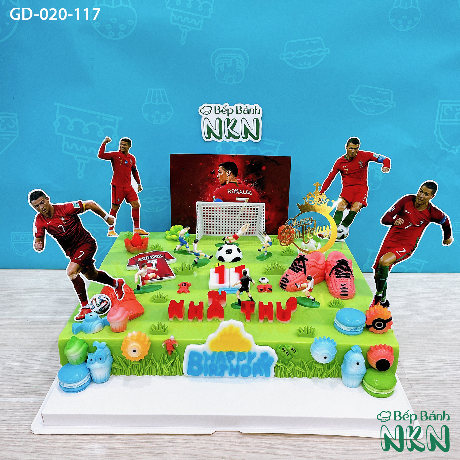 Bánh Sinh Nhật Sân Bóng Đá Ronaldo GD020117  bepbanhNKN