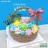  Giỏ Bánh Sen Đá Quà Tặng 20/10 (GH-031-003) 