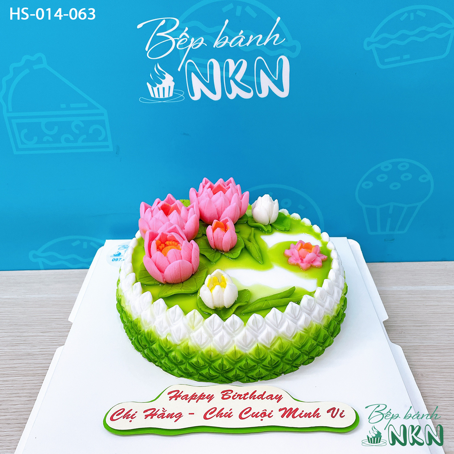 Bánh sinh nhật hoa sen nến có nhạc Shopee Việt Nam