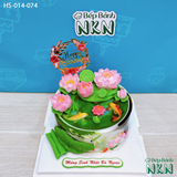 Bánh Sinh Nhật Hồ Sen Chuồn Chuồn (HS-014-074) 