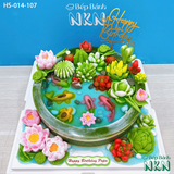 Bánh Sinh Nhật Hồ Sen Cá Lội (HS-014-107) 