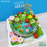  Bánh Sinh Nhật Hồ Sen Cá Lội (HS-014-107) 
