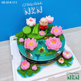  Bánh Mừng Thọ Ông Hồ Sen Cá Lội (HS-014-111) 