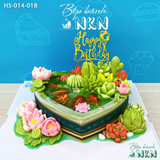  Bánh Kỷ Niệm Hồ Sen Cá Lội Tặng Ông Bà, Cha Mẹ (HS-014-018) 