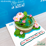  Bánh Kỷ Niệm Hồ Sen Cá Lội (HS-014-039) 