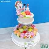  Bánh Cưới/ Bánh Dạm Ngõ 2 Tầng Kết Hoa (KH-002-056) 