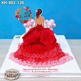  Bánh Sinh Nhật Cô Gái Váy Hoa (KH-002-135) 