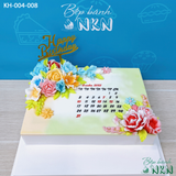  Bánh Sinh Nhật Kết Hoa (KH-004-008) 