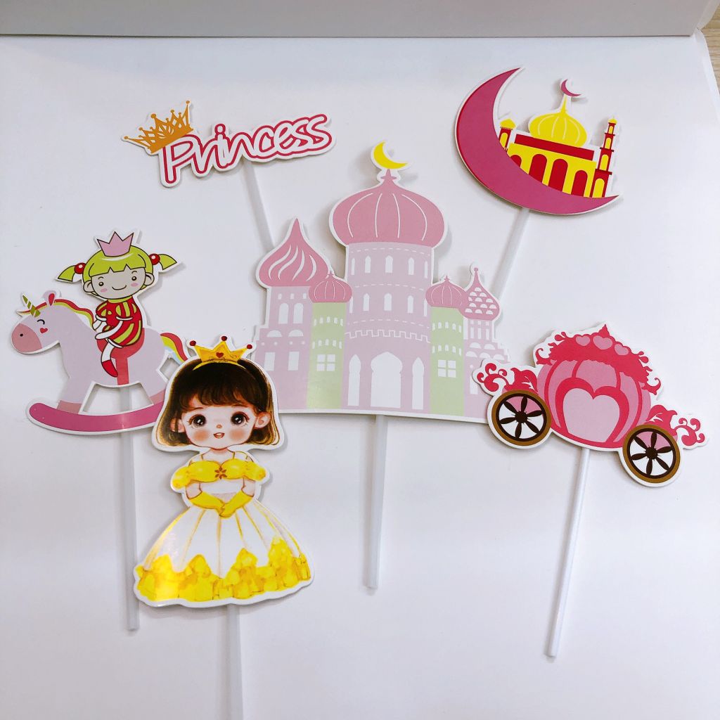  Bộ Cắm Giấy Công Chúa Cưỡi Ngựa Hồng (PKCG-997-082) 