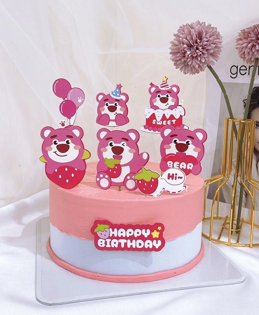  Set Cắm Giấy Gấu Dâu Lotso (PKCG-997-267) 